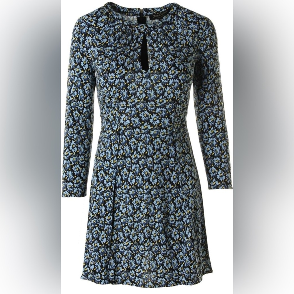 Juicy Couture Pitch Black Darlin Darling Daises Matte Jersey Dress (Small) *NEW*